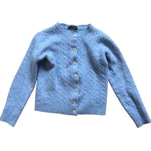 Brandy Melville Blue Cable Knit Cardigan